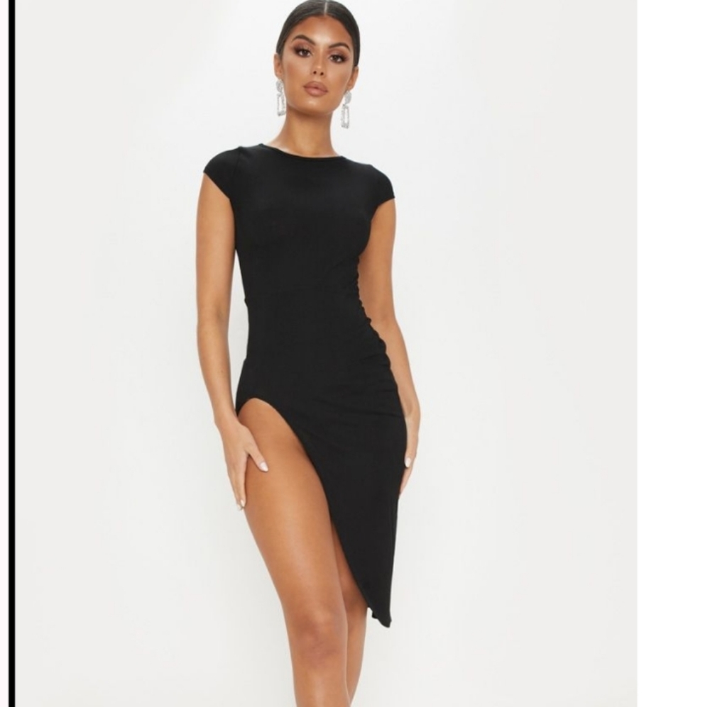Hip high, slit dress